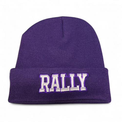 RALLY kötött visszahajtott sapka, lila